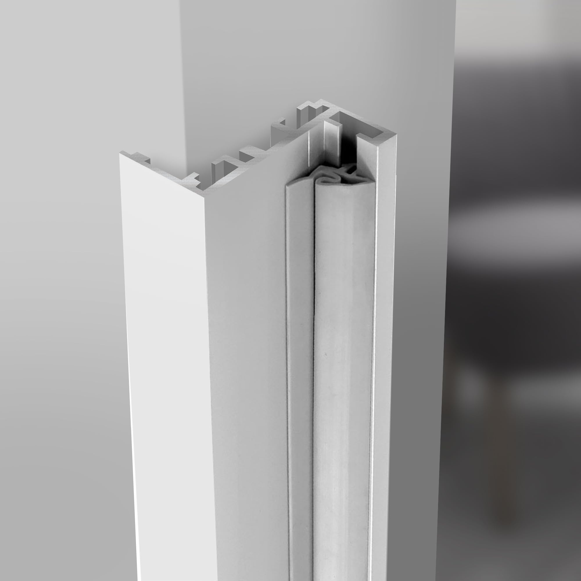 Porta in vetro per interni con cerniera, modello Atlas, vetro di sicurezza trasparente da 8 mm, decorazione nera, cornice a Z, adatta per apertura 80 x 198 cm