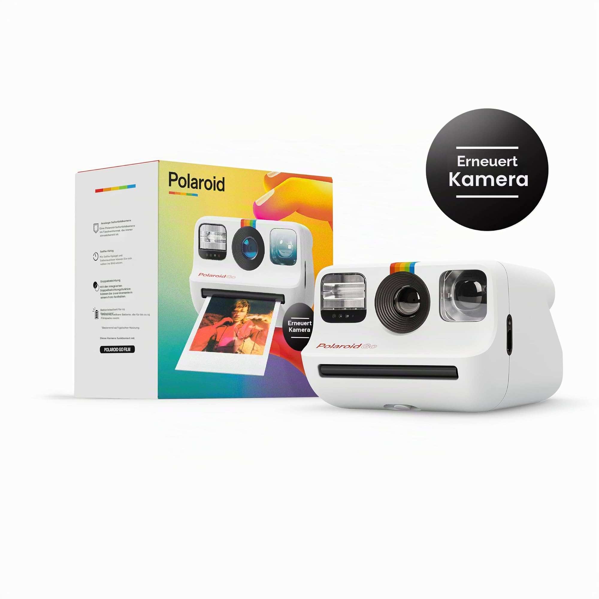 Polaroid - Sofortbildkamera Go Generation 1 - Weiß (Generalüberholt)