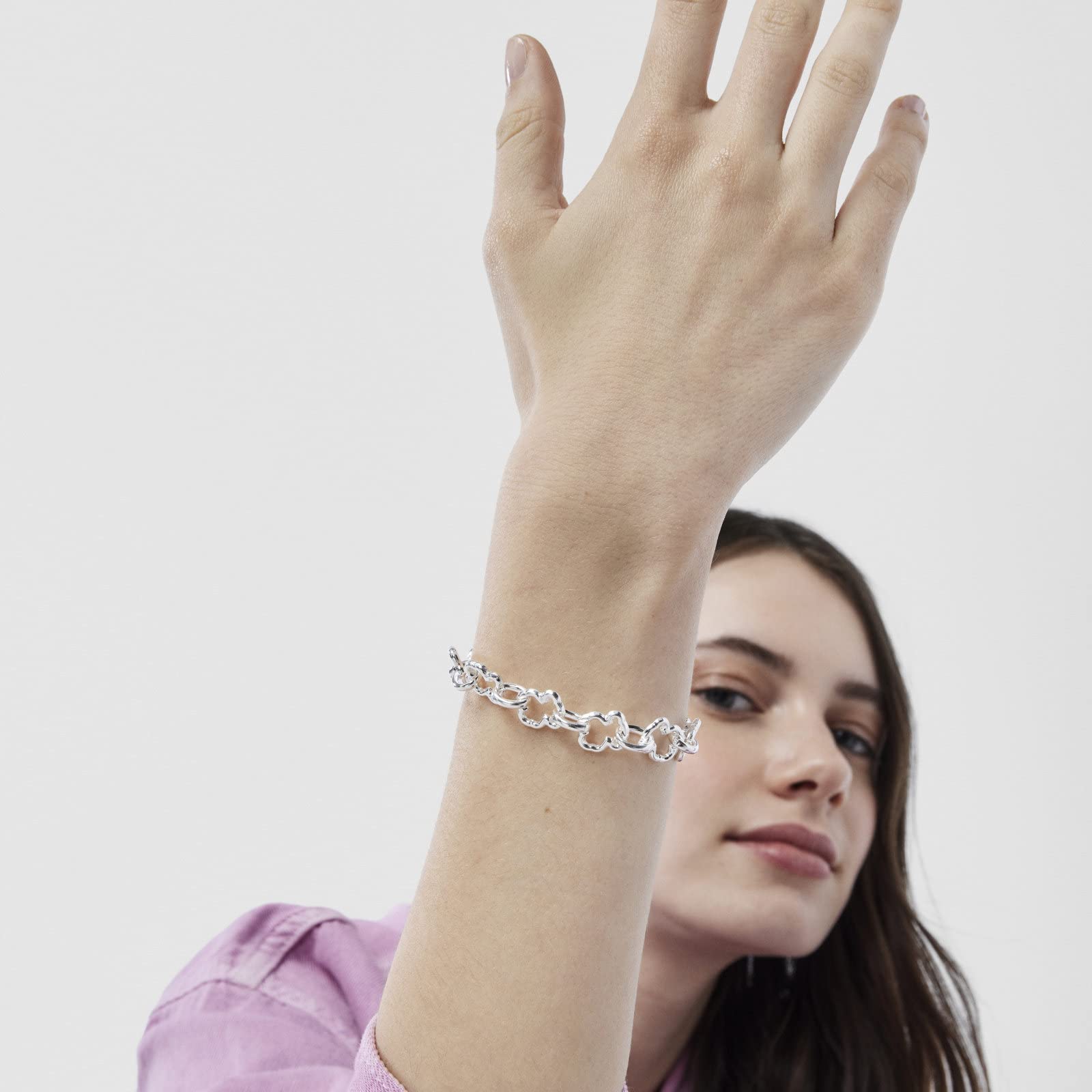 TOUS Pulsera para Mujer de Plata de Primera Ley, Colección New Carrusel