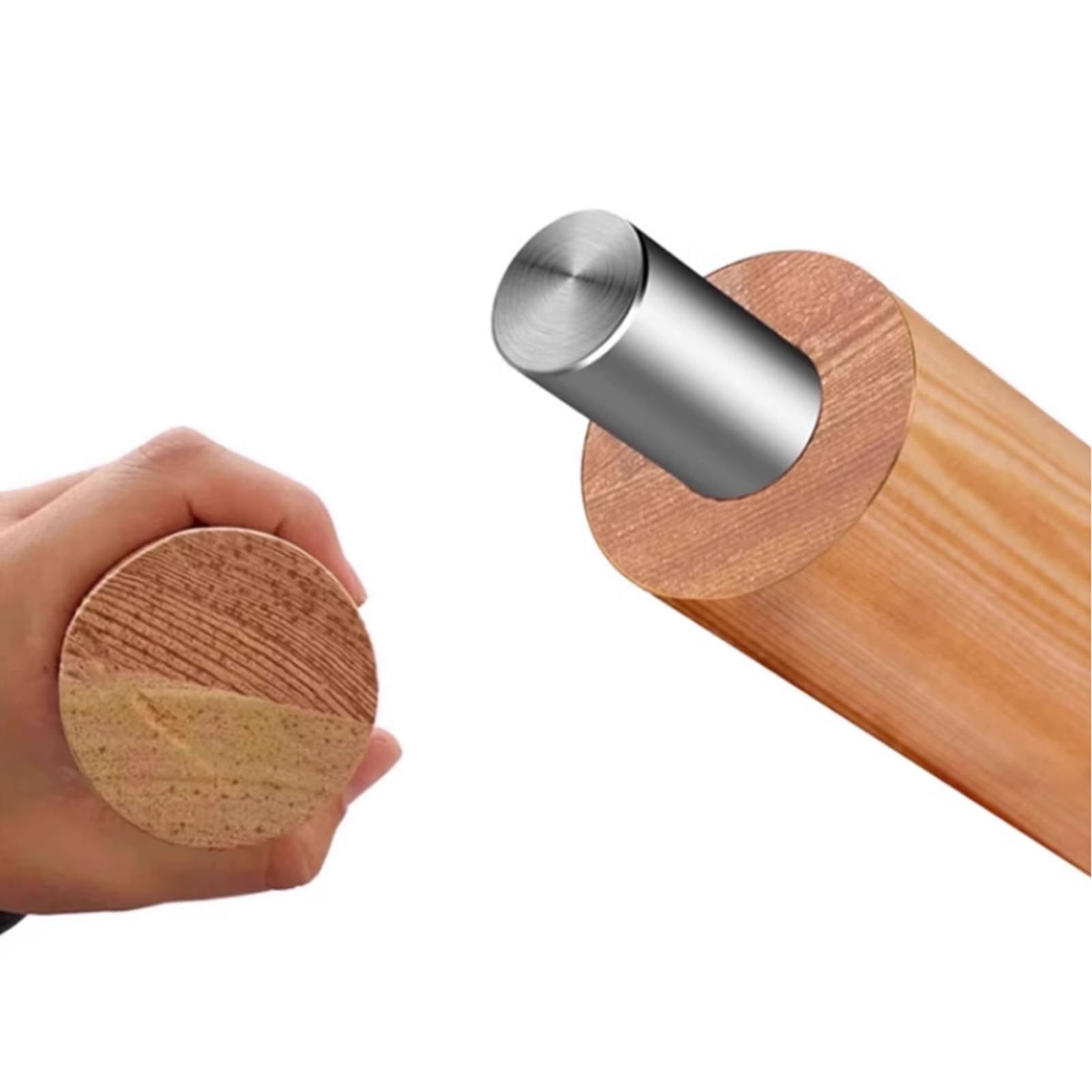 Barra de Ballet Independiente Barra de Baile Resistente de Madera Barra de Ballet Doble para Casa con 4 Almohadillas de Goma Antideslizantes para Niños y Adultos,Estiramientos