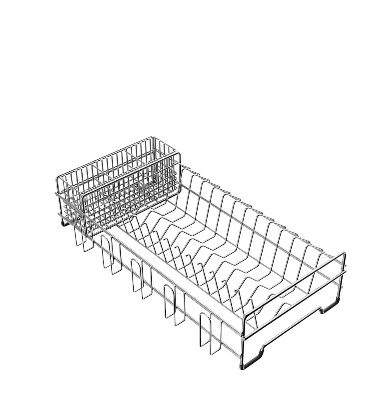 Jobaojiang Stainless Steel Dish Drying Rack With Utensil Holder, Over Sink Drainer, Space-Saving Kitchen Organizer