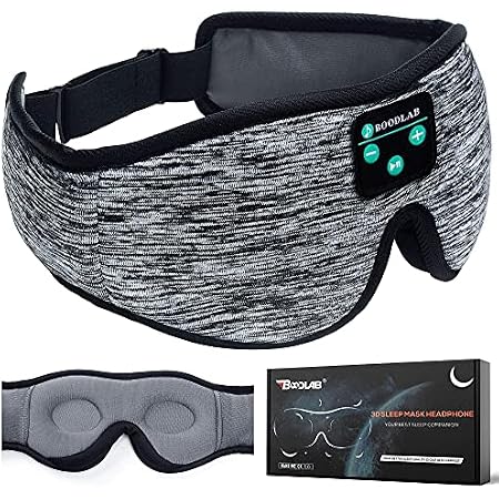 Bluetooth Sleep Mask With Headphones - 3D Memory Foam Eye Mask For Wireless Music & Relaxation