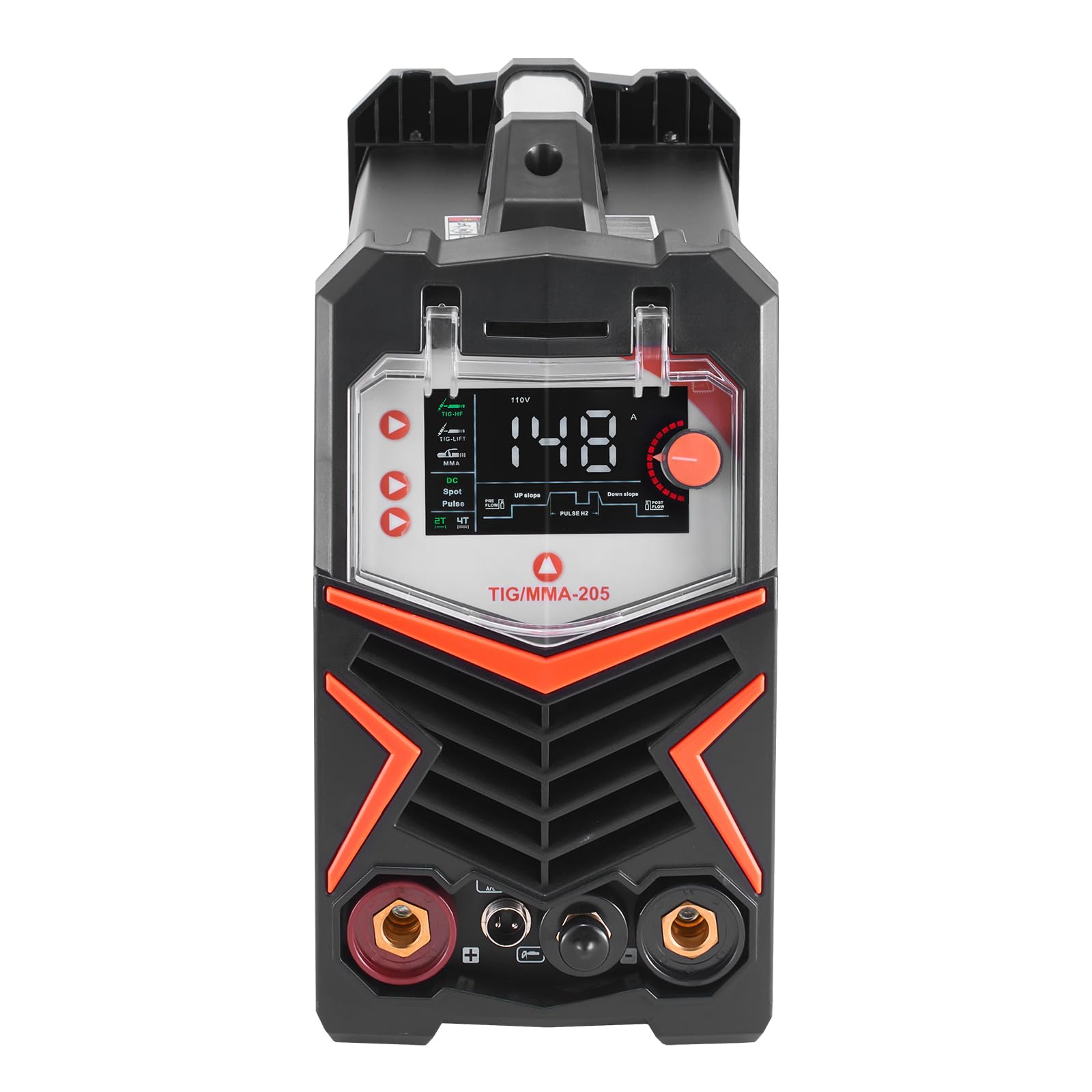 VEVOR Máquina de Soldar TIG 3 en 1 de 205 A, Pantalla LED Grande, Máquina de Soldadura TIG con Inversor IGBT y Arranque de Alta Frecuencia, TIG CC/TIG Pulsado CC/MMA, Varilla, 388 x 160 x 310 mm