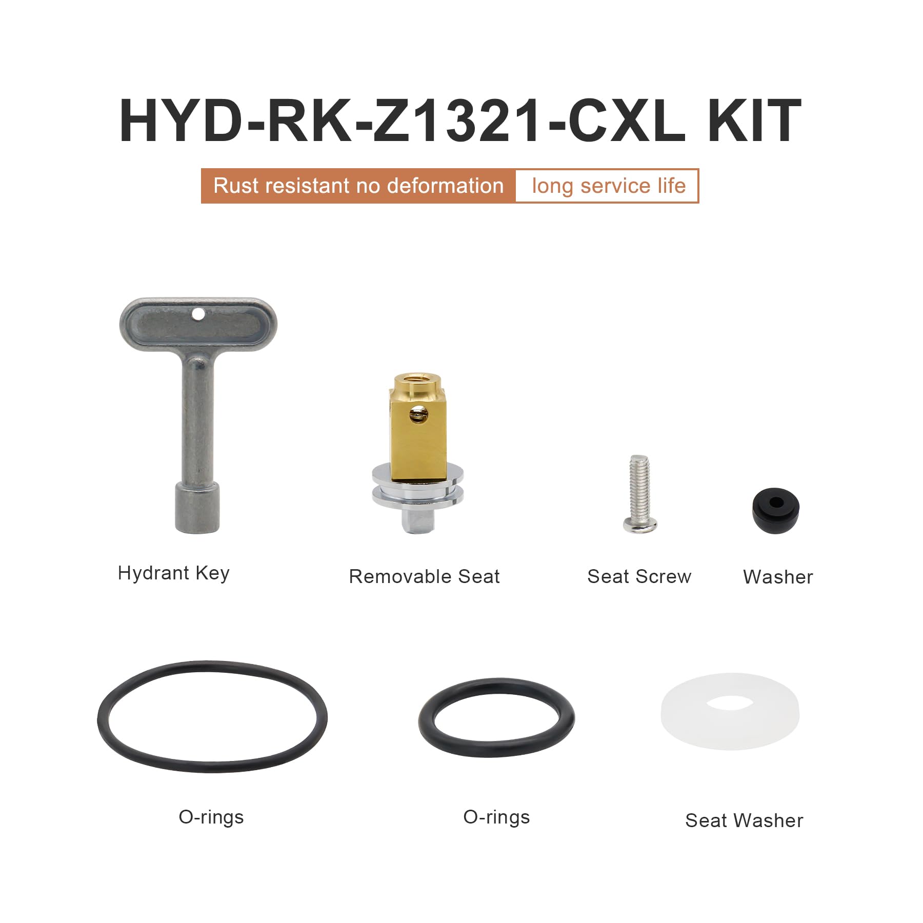 Powswopx HYD-RK-Z1321-CXL Wall Hydrant Repair Kit Compatible