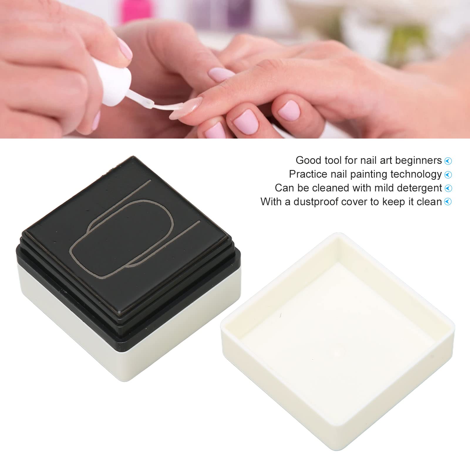 Nail Practice Stamp, Fluid Lines Nail Practice Stamper for Daily Use (square nails) - Image 4