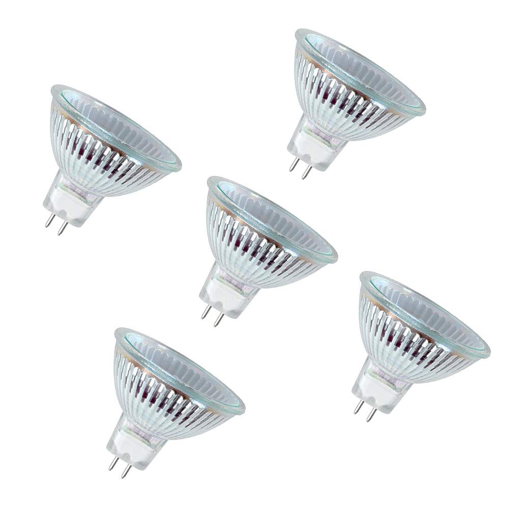 Osram Long Lasting Home Decorative High Qualtiy And Durable Halogen-Reflector Standard Light Bulb GU5.3-socket, 12 Volt, 50 Watt, 36° Beam Angle, Warm White/2800K - Pack of 5
