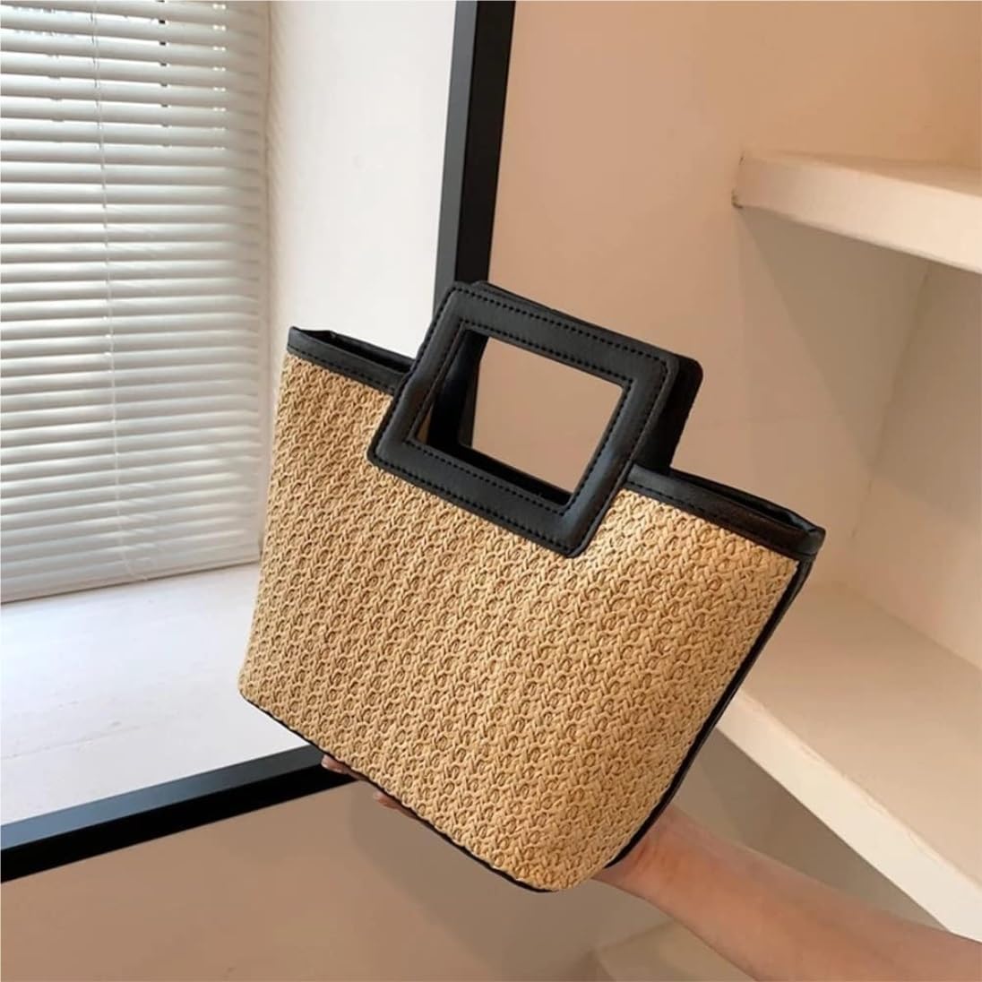 Borse da Spiaggia Borse di Paglia Estive Borsa A Tracolla Estiva Intrecciata A Mano da Donna Borsa Paglia Borse Estive
