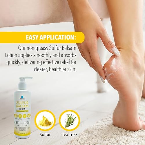 Miniatura 4 de Dr. Robaina Loción de bálsamo de azufre - Hidratante diario con manteca de karité y árbol de té - 8 oz - para pieles sensibles