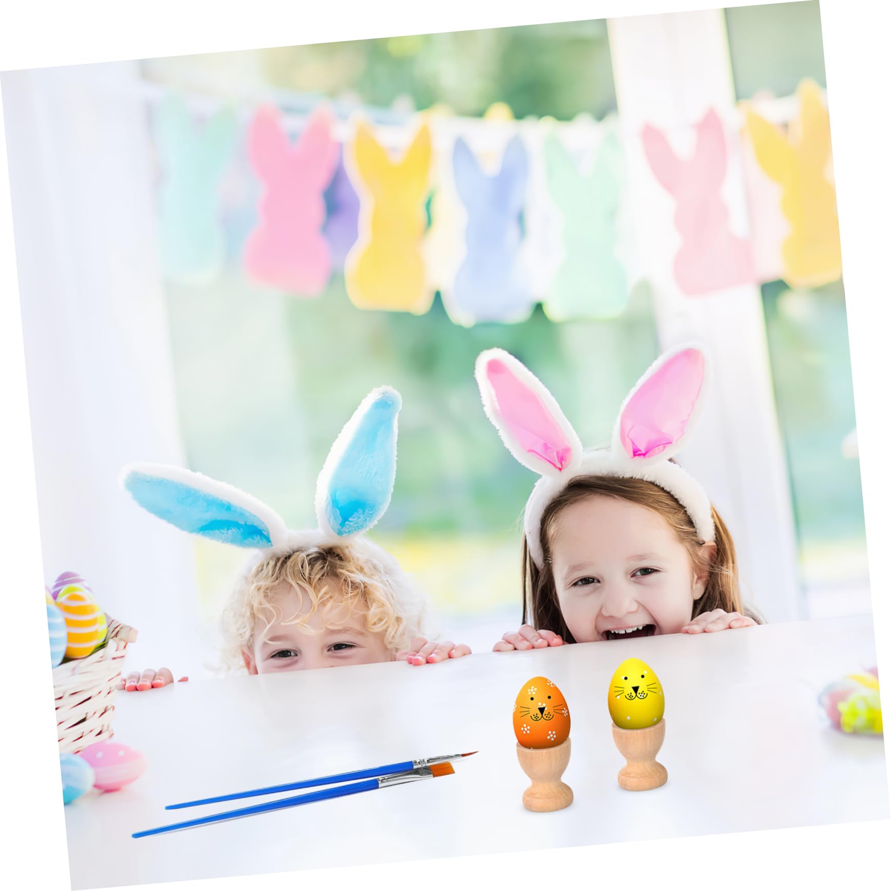 Cabilock 15Pcs Wooden Egg Tray for Egg Holder Cups Wine Glass Shaped Egg Storage Tabletop Container Wood Egg Holder for Decorations and Crafts