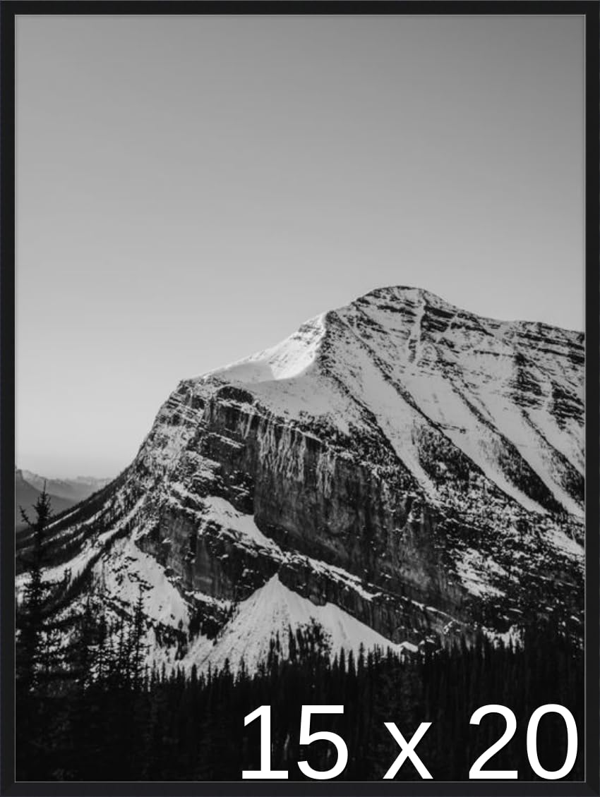 Frame It Easy 15 1/2 x 20 3/4 Satin Black Metal Frame (Ashford) 15.5x20.7 inches