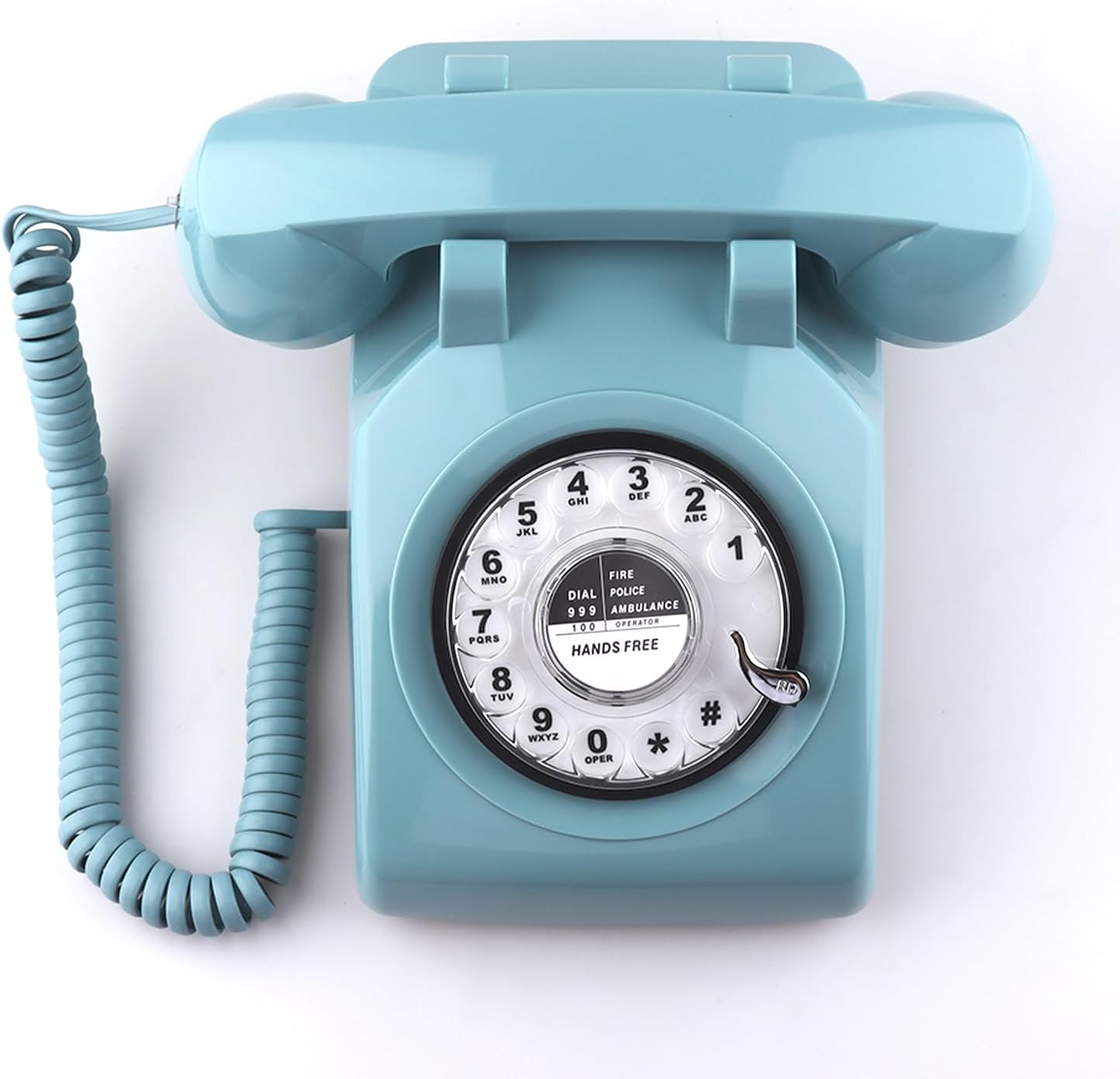 Retro Telephone, Classic Landline Telephone Vintage Old Fashioned Corded Telephone with Redial Function,for Home & Office Decor, Blue