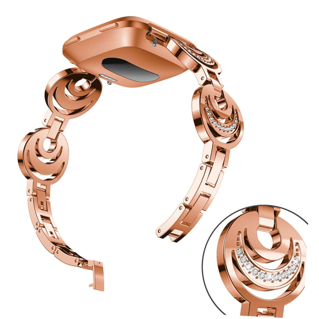 Housoutil Montre Bracelet De Remplacement 3 Pièces Bracelet De Montre En Cristal Bracelets De Bracelet De Bling Bracelet Bande De Intelligente Métal Accessoires