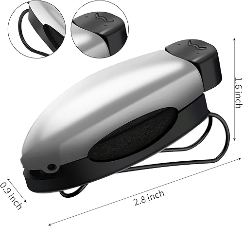 Miniatura 3 de 6 piezas de soporte para lentes de sol con clip para visera de automóvil, tarjeta de boletos, suministros de automóvil (negro, plateado)