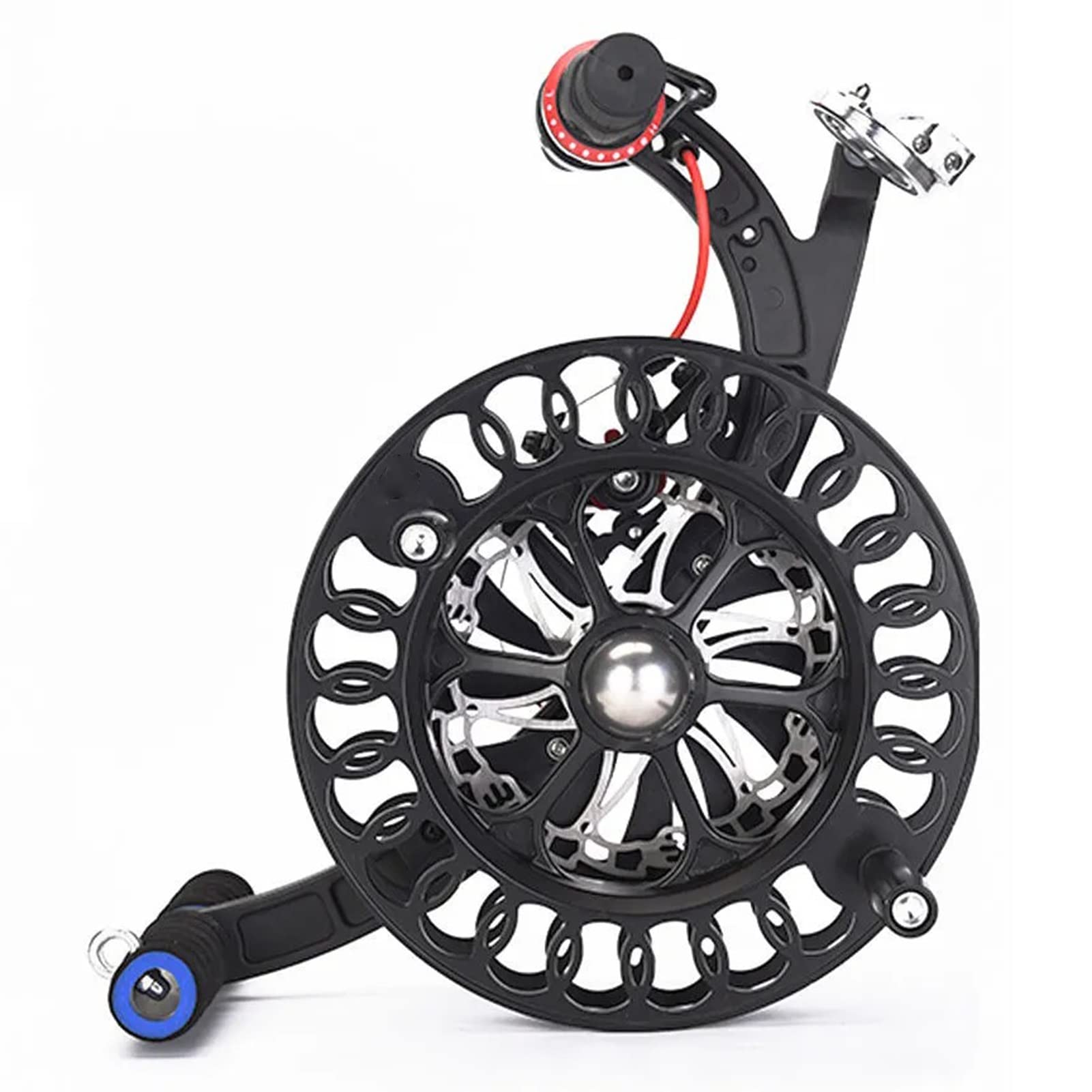 Werkzeug zum Drachenfliegen, Schnurrad, Schnurwicklergriff, großer Einleiner-Drachenfliegen, arbeitssparender Drachenschnurrollenwickler für Erwachsene (Schwarz, 32 cm)