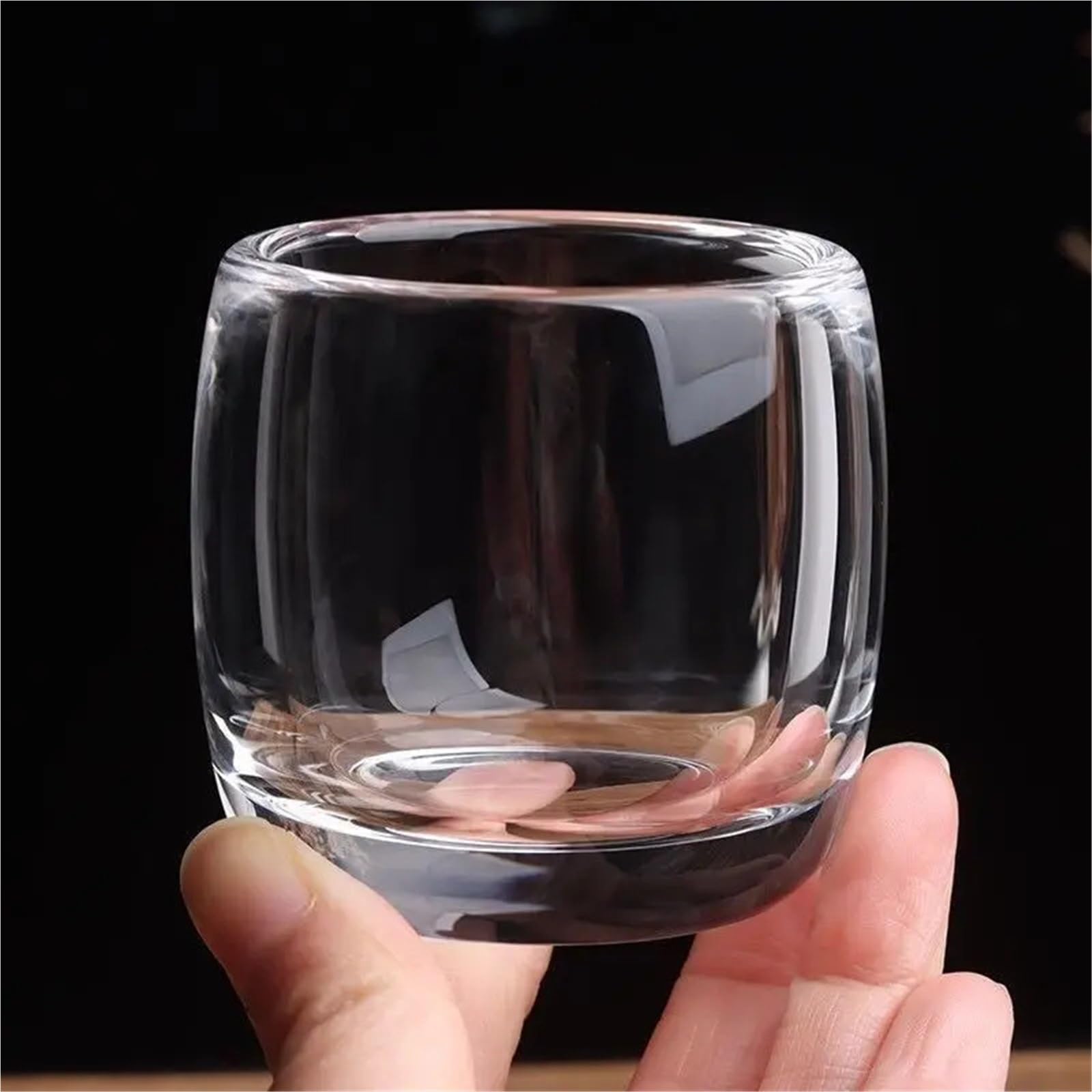 Taza infusora de té de cristal de 80 ml, taza de té gruesa para vino, taza maestra transparente, juego de té individual, tazas de vidrio, regalos para boda (6 piezas)
