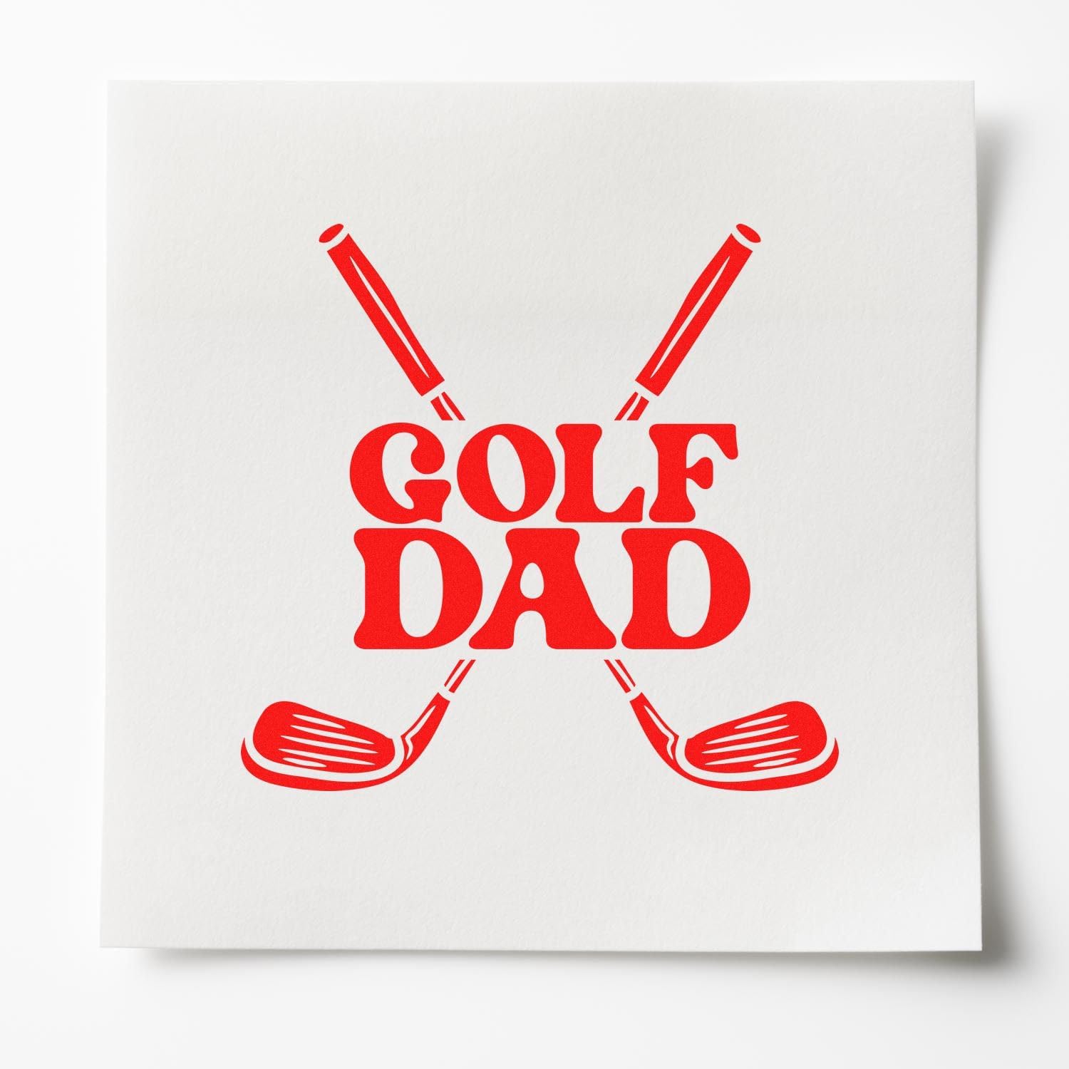 Personalized Golf Rubber Stamp Professional Grade for Dads - Custom Standard 1-5/8" Square Wood Handle Boutique with Ink, Proud Gift Ball Marking, Fathers Day, Retirement & More