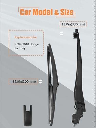 Vista 120 de MIKKUPPA Brazo y Escobilla del Limpiaparabrisas Trasero, Repuesto para Ford Explorer 2011-2023, Ford Escape 2013-2023 - Estilo OE de Fábrica