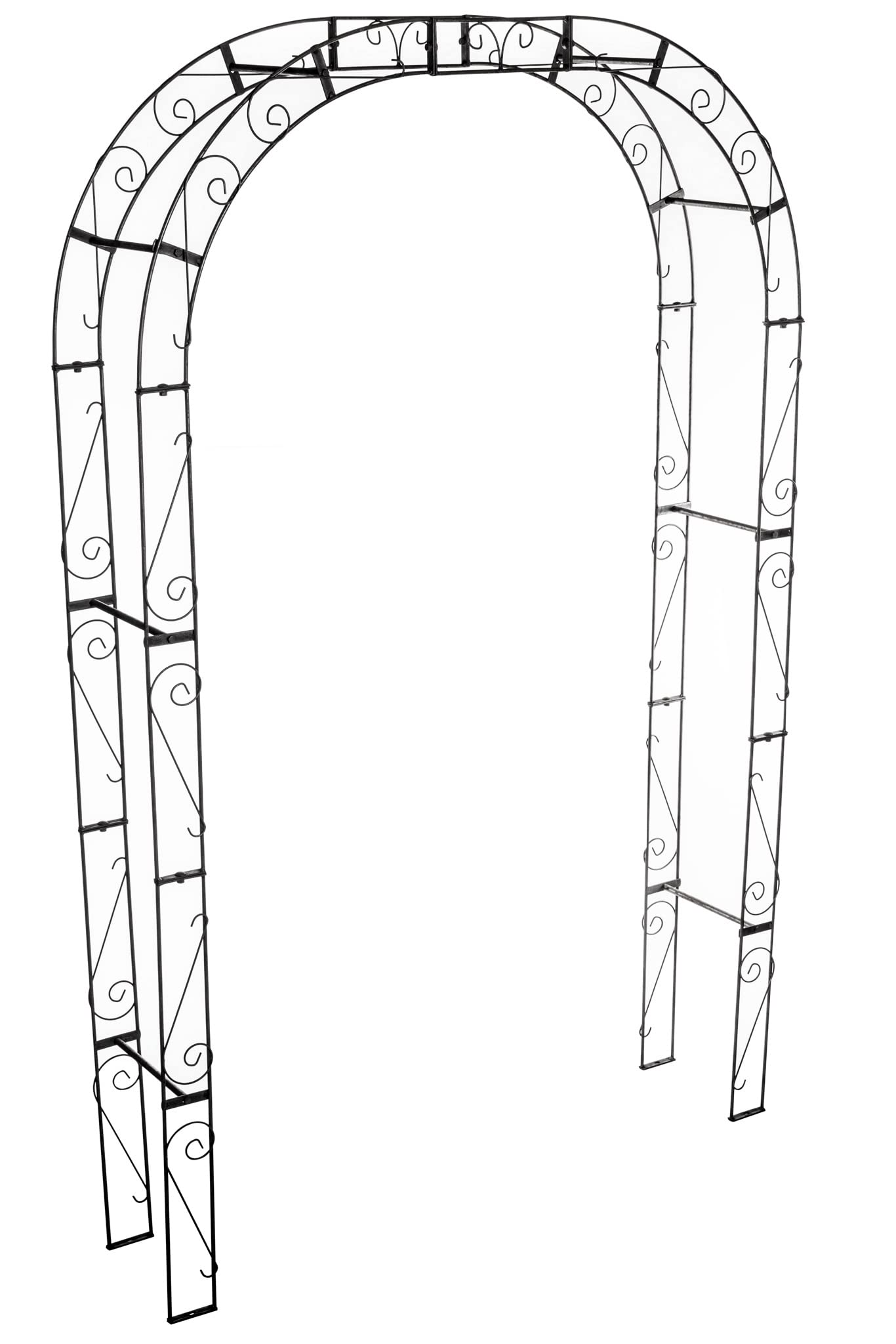 KOTARBAU® Arche de rosier solide revêtue par pulvérisation noire pour votre jardin jusqu'à 200 kg