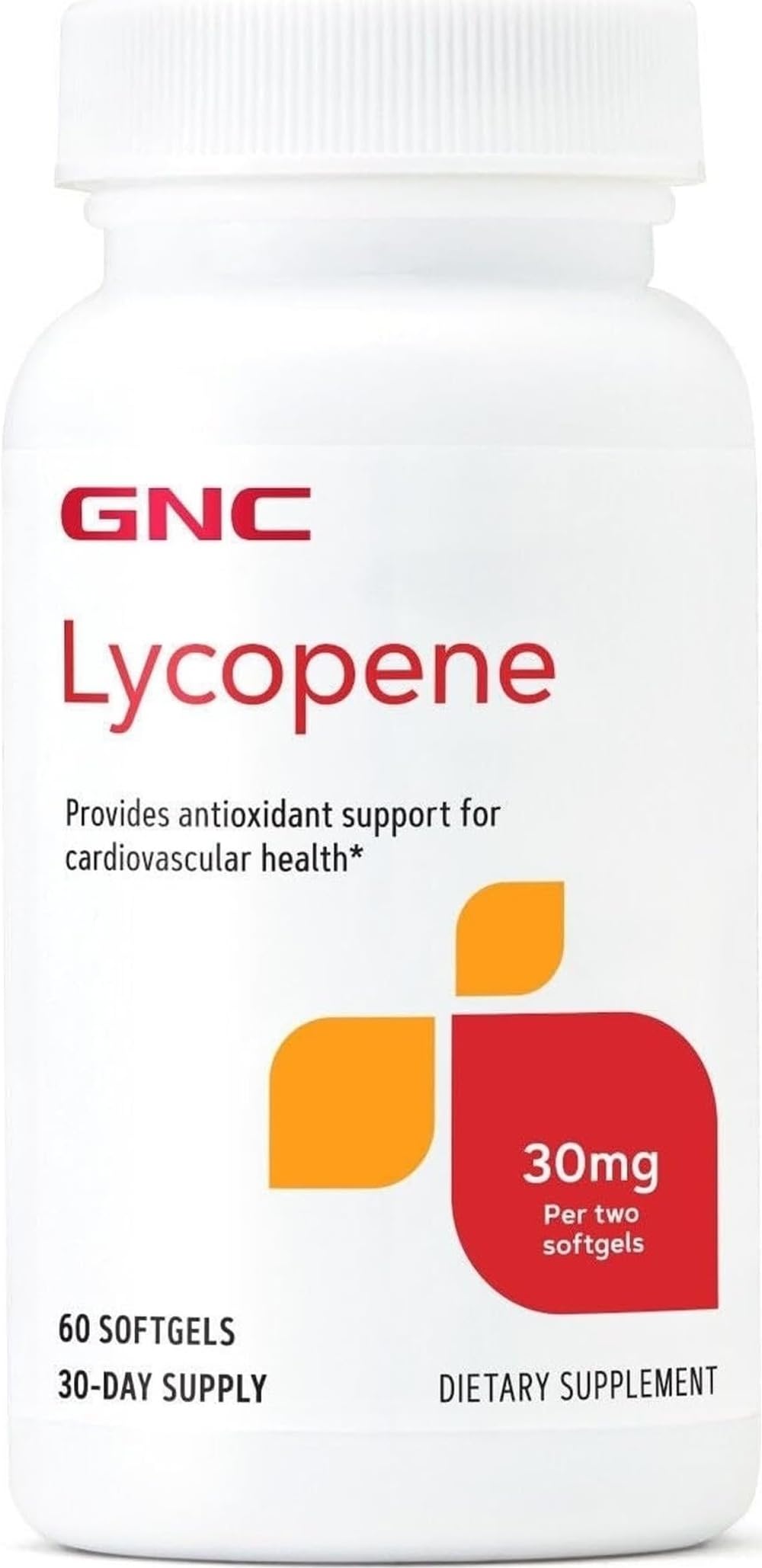 GNC Lycopene 30mg, Provides Support for Cardiovascular Health, 60 Softgels