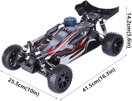 Miniatura 7 de Coche RC 4WD 60KMH Vehículo RC todoterreno de alta velocidad con motor Nitro, camión de escalada con control remoto de 2.4G para adultos, con tanque