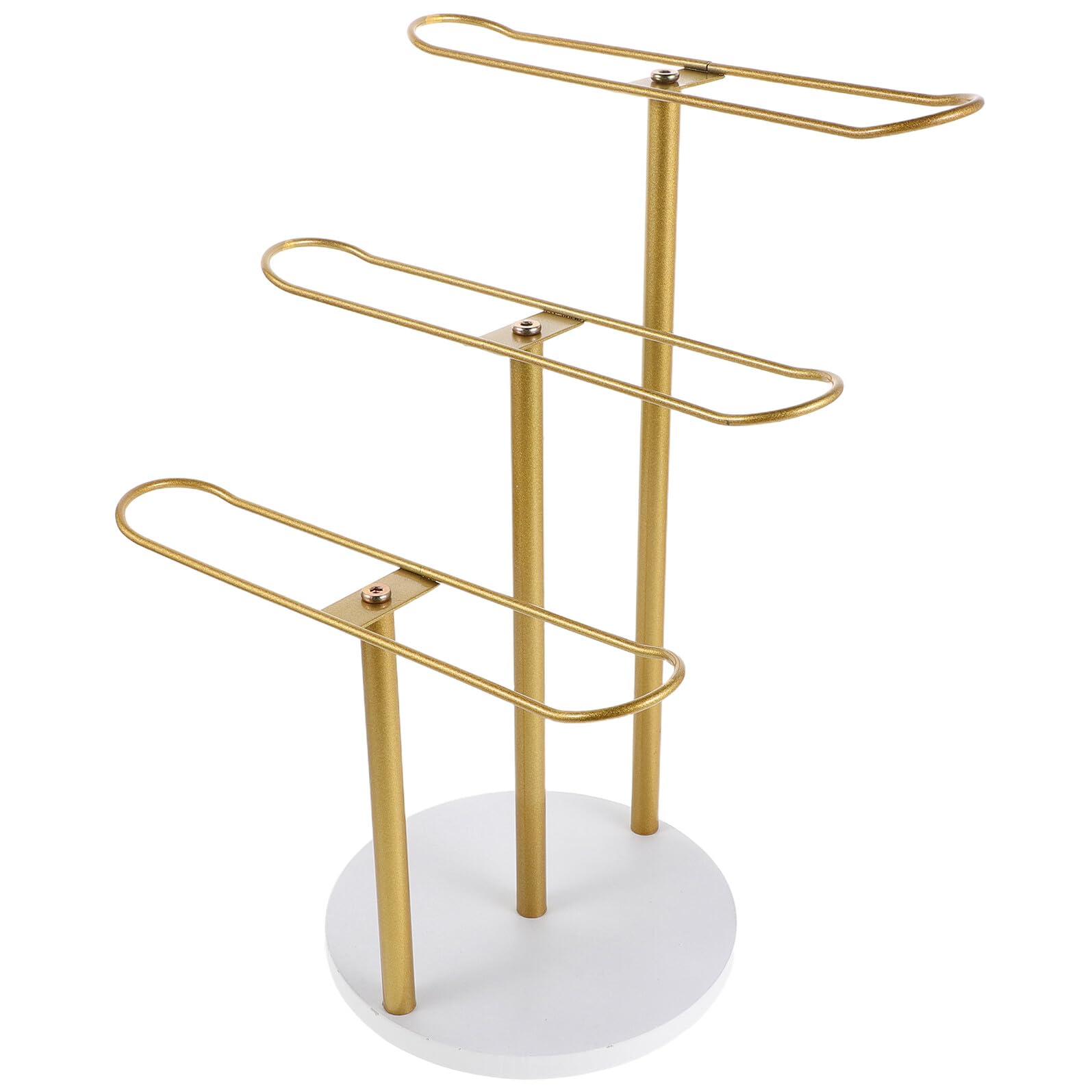 Support pour bandeaux doré élégant en métal robuste pour dressing raffiné