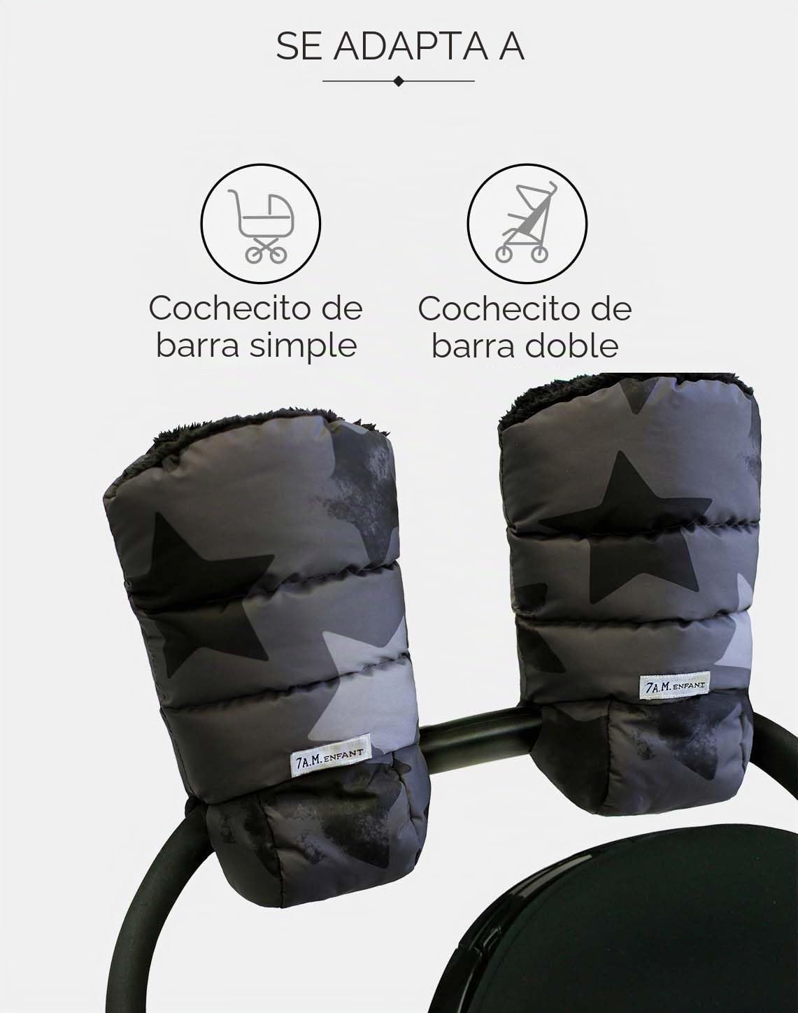 7AM Enfant Cochecito Warmmuffs – Polar calentadores de manos con anticongelación, clima frío, repelente al agua y guantes de mano calientes para cochecito y barra de asiento de coche