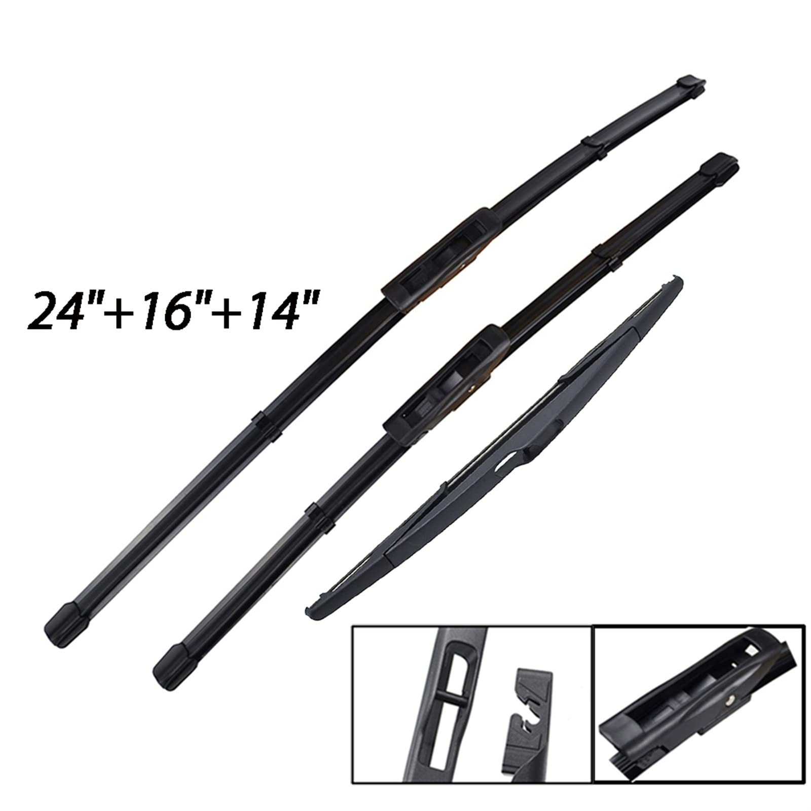 Auto Tergicristallo Anteriore Lunotto Posteriore Parabrezza Parabrezza Tergicristallo Lame per Renault per Clio MK3 2005 2006 2007 2008 2009 2010 2011 2012