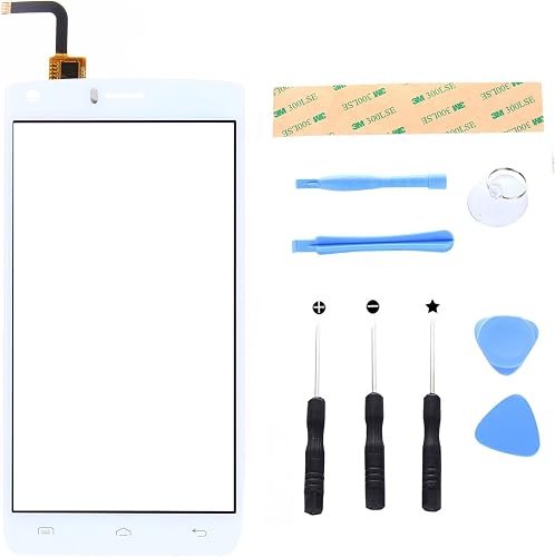 Lusee Ricambio schermo tattile Per Doogee MAX MAX PRO frontale vetro Schermo tocco frontale Sostituzione Touch Panel Touchscreen Con set strumenti riparazione bianca Lusee Ricambio schermo tattile Per Doogee MAX MAX PRO frontale vetro Schermo tocco frontale Sostituzione Touch Panel Touchscreen Con set strumenti riparazione bianca