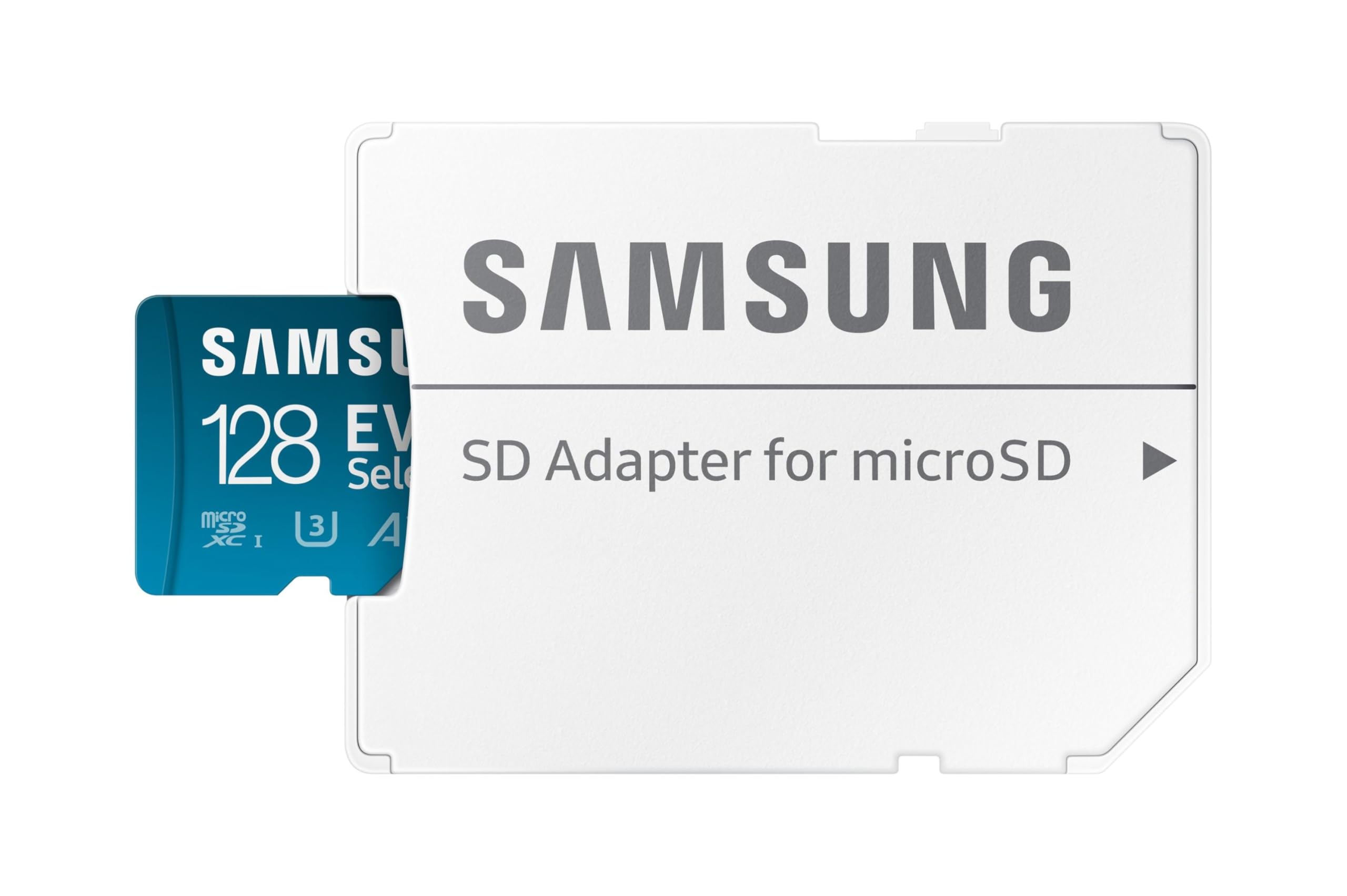 Samsung EVO Select (2024) Tarjeta microSD + Adaptador SD, 128 GB, Tarjeta de Memoria para Smartphone y Tablet, UHS-I U3, 4K UHD, Full HD, Lectura 160 MB/s, MB-ME128SA/EU