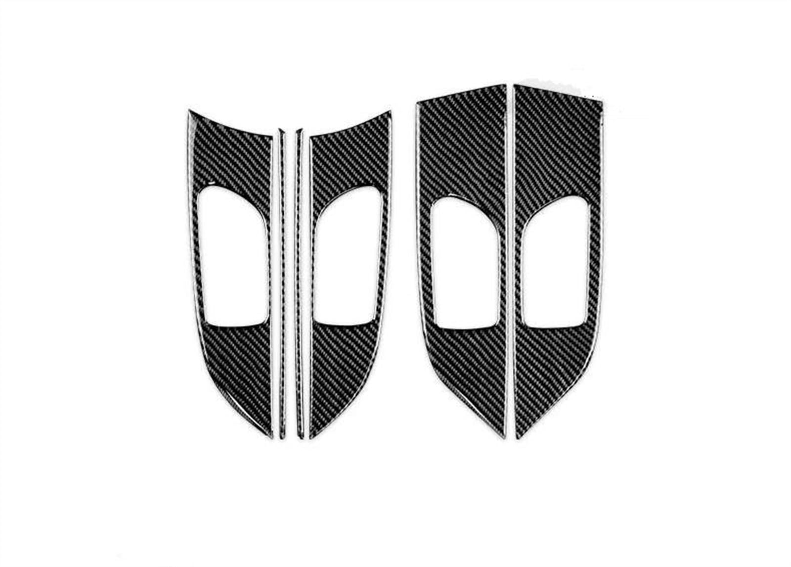 Piwine Black Car Door Handle Button Panel Cover Trim Real Carbon Fiber Interior Sticker Rhd Lhd For Subaru For Impreza 2009 2010 2011