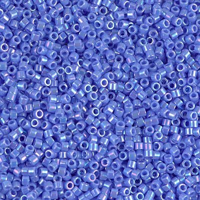11/0 Cylinder Seed Beads - Op Med Blue AB - DB0167 5 Grams