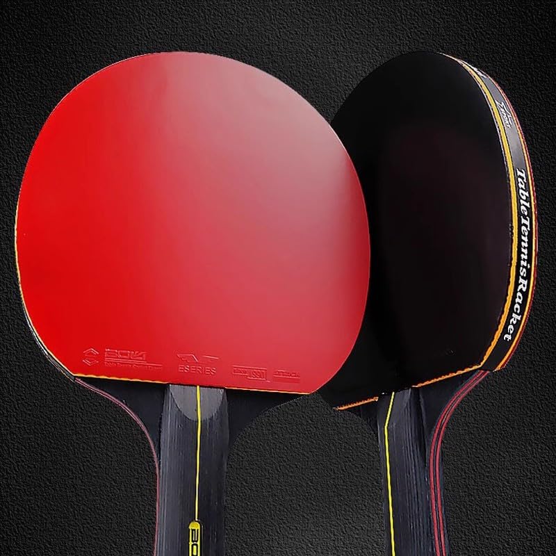 Raquetas de Tenis de Mesa de 2 Piezas, Juego de Raquetas de Tenis de Mesa Profesionales para Principiantes y Jugadores experimentados(Color:A)