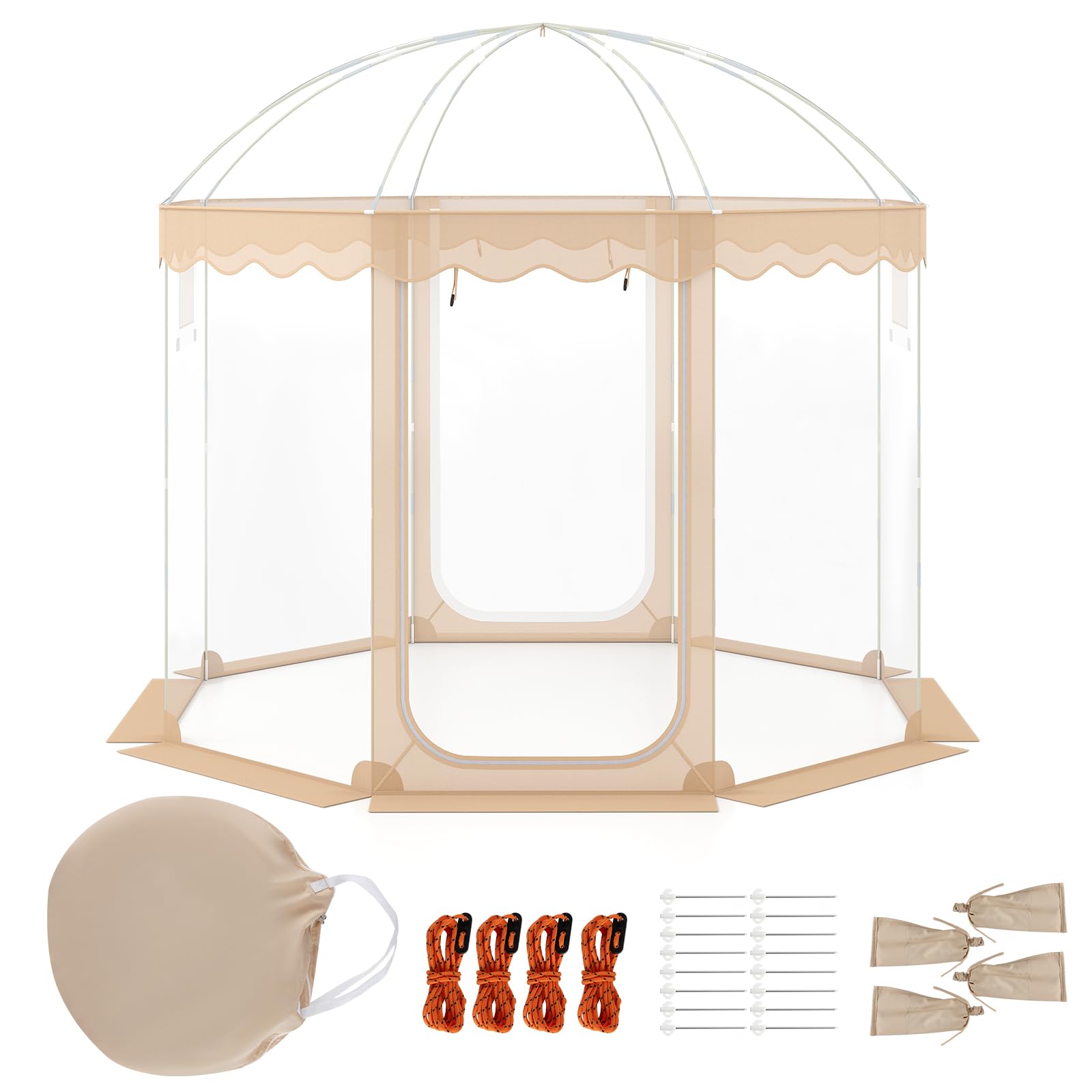 SOARS Pop up Zelt für 8-10 Personen, Wurfzelt Outdoor (Transparent)