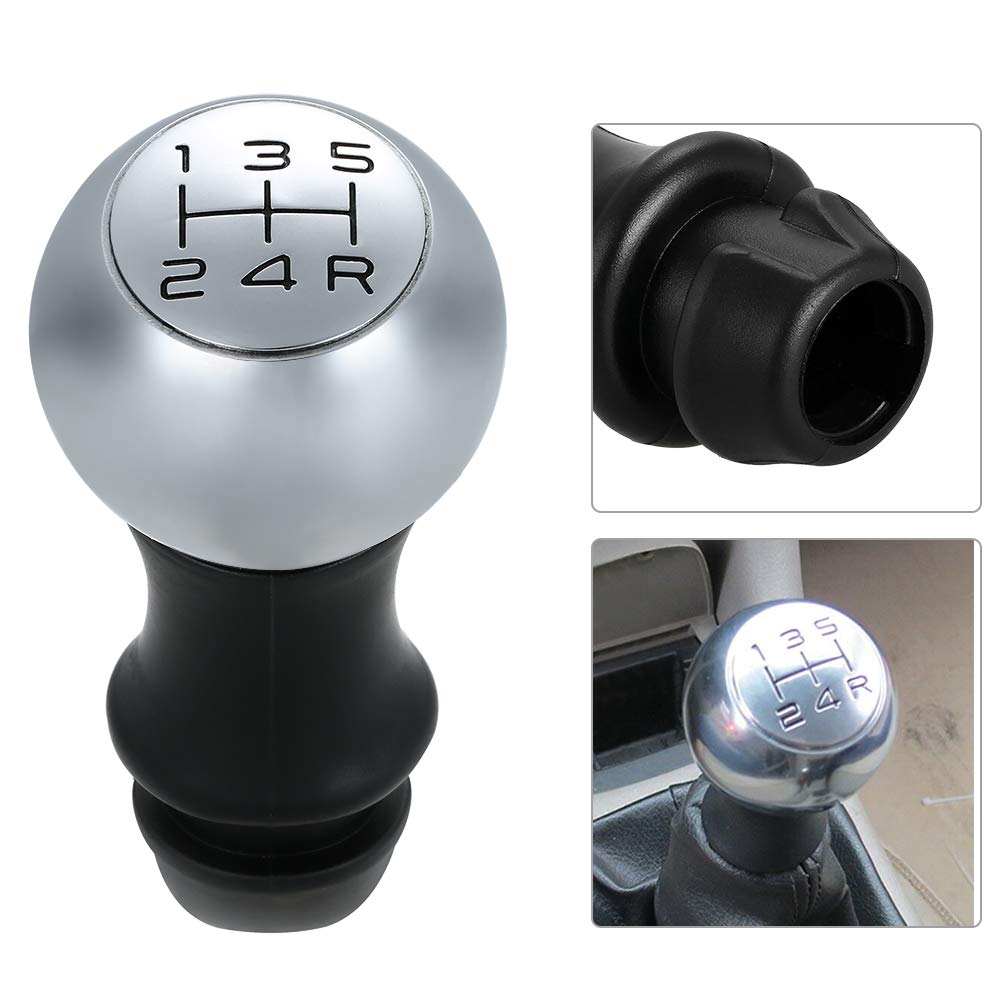 Goolsky Pomello del Cambio Leva cromata Cambio Manuale a 5 Marce Adatto compatibile Peugeot 106 206 207 306 307 407 408 508 807