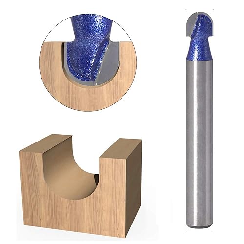 Miniatura 6 de Juego de brocas de carburo de carburo de 1/4 pulgadas, 4 piezas de brocas de fresado para carpintería de 1/4 pulgadas, 5/16 pulgadas, 3/8 pulgadas,