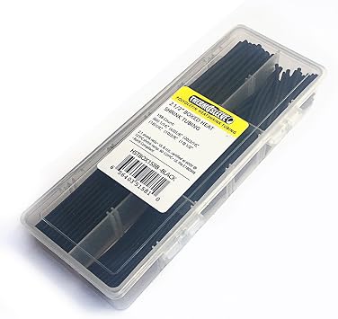 158PCS - 6 MIXED SIZES - 2.5" CUT LENGTHS BLACK