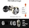 Door Viewer, Solid Brass 220 Degree Peephole, with 16mm (5/8) Drill Bit Wide Angle Door Spy Hole, Security for Front Door for 35-60mm Thick Doors Peep Hole, Door Spyhole for Safety, Bronze