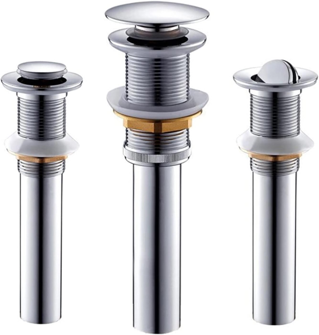 sustitución de tapones de fregadero pop up, Tapón de lavabo emergente Accesorios de baño Desagüe emergente Desagüe de lavabo cromado Desagüe de lavabo Colador de desagüe de lavabo con o sin rebosadero