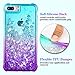 Ruky for 6 Plus 6s Plus 7 Plus 8 Plus Case, Gradient Quicksand Series Glitter Bling Liquid Floating Flexible TPU Women Girls Cover Phone Case for 6 Plus 6s Plus 7 Plus (Aqua Purple)