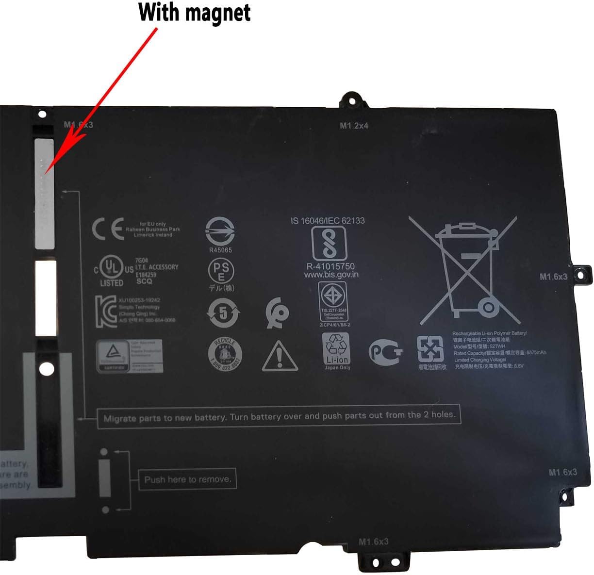 (ほぼ新品)Dell XPS 13 2-in-1  PCバッテリー Amazon.com: DMKAOLLK NNF1C Laptop Battery for Dell XPS 13 2 in 1
