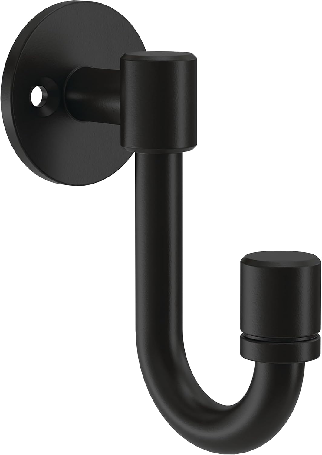 Franklin Brass Bar (4-Pack) Single Wall Hooks 1-Prong Coat/Hat Matte Black for Mounted Hanging Hanger Backpack, Purse, Bag, Towel Organization Decorative B47246K-FB-C