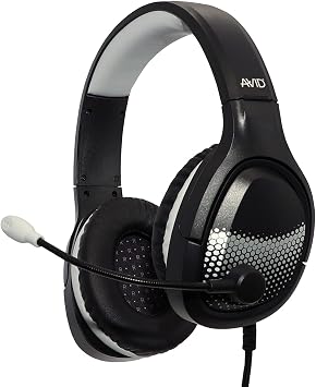 Avid Products AE-75 Deluxe Over-Ear Classroom Computer Stereo Headset TRRS Plug, Black, Great for Gaming and E-Sports