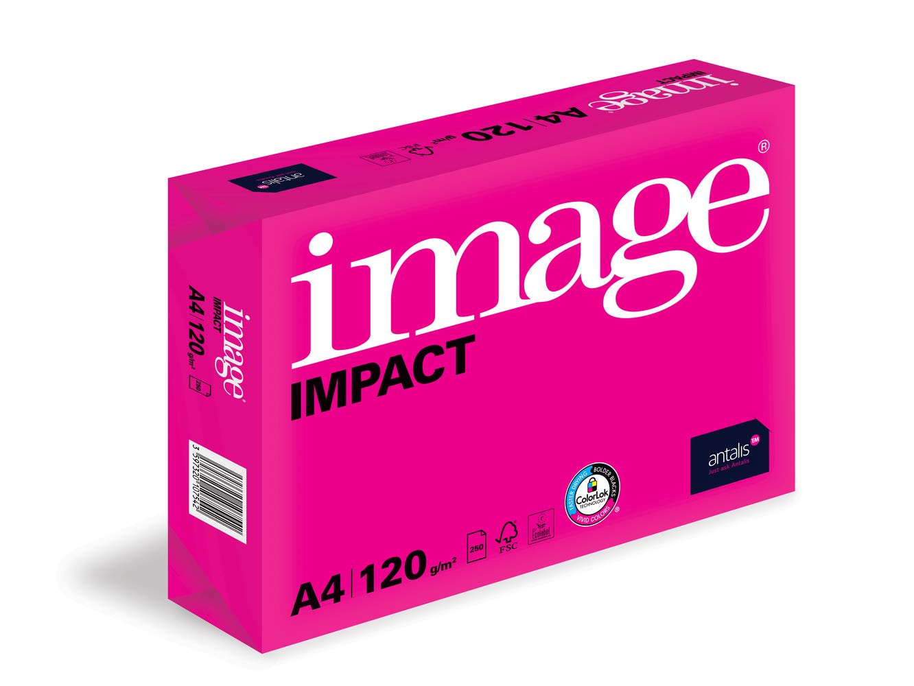 Image Impact - papier do kopiowania, biały, 120g/m2, 210 mm x 297 mm, A4, LG, karton 5 ryz 1250 arkuszy