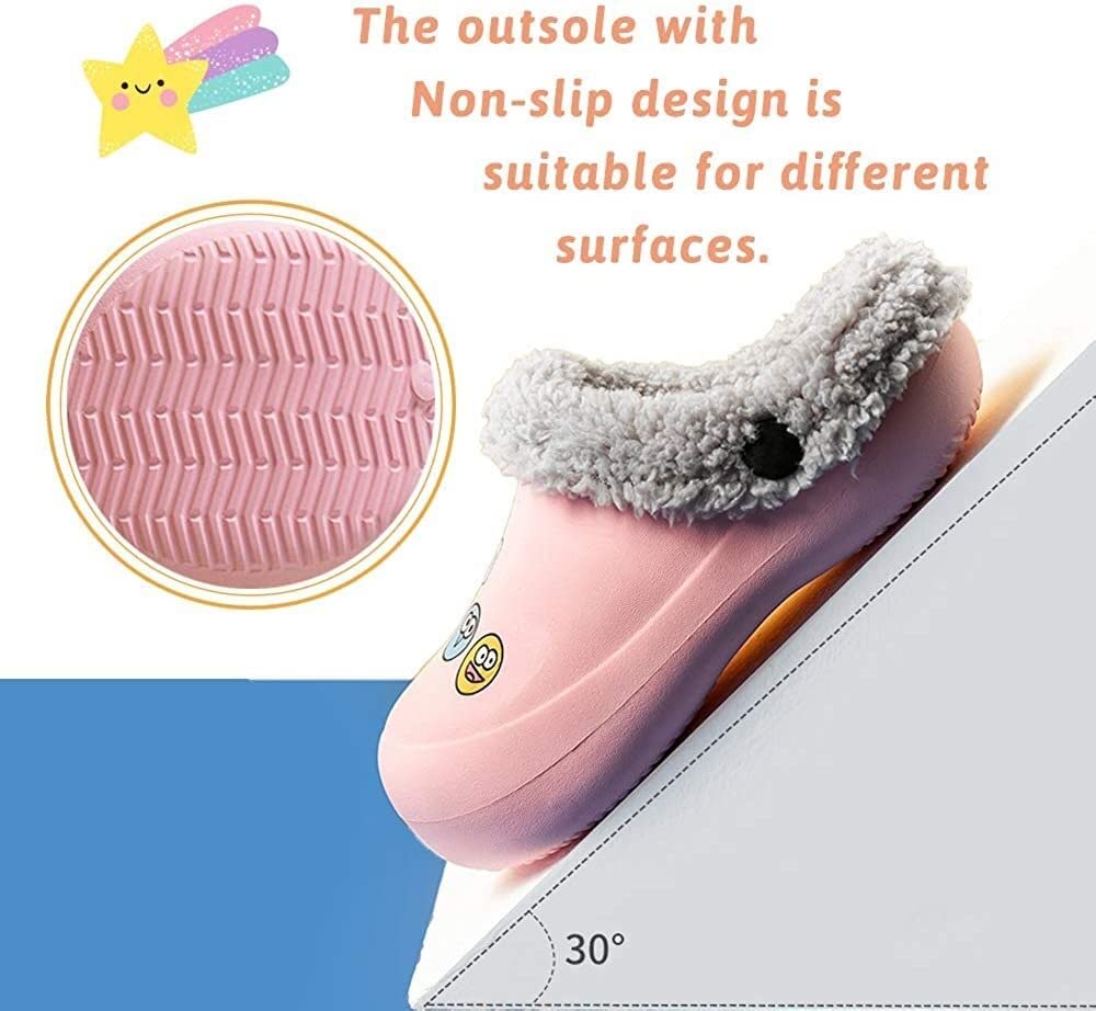 Zapatillas de algodón de invierno Niñas Niñas Zapatillas for niños Invierno de invierno Zapatos de la casa de invierno Zapatos antideslizantes con revestimiento extraíble Zapatillas de algodón (