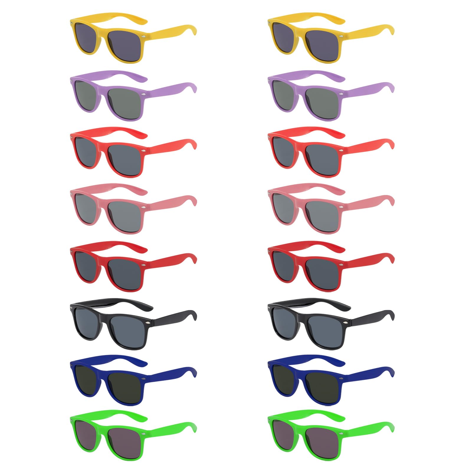 Lunette Fluo Lunettes Protection UV Couleurs Fluo 8 Paires De Lunettes De Soleil Enfants NYGGTYK - Couleurs Fluo Pour Fête Et Plage Lunette Bebe Lunettes Soleil Accessoire Photo