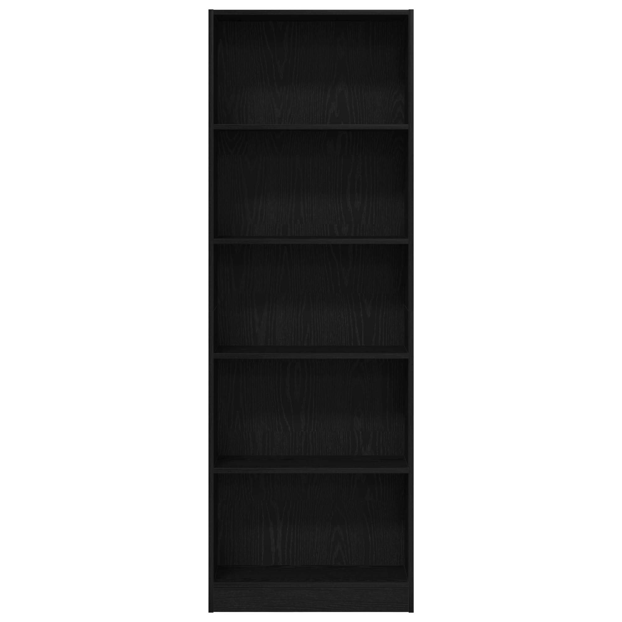 Generisch Bücherregal Schwarz Eichen-Optik 60 x 24 x 176 cm Holzwerkstoff,Möbel,Regalsysteme,Bücherregale Bücherschränke-862468