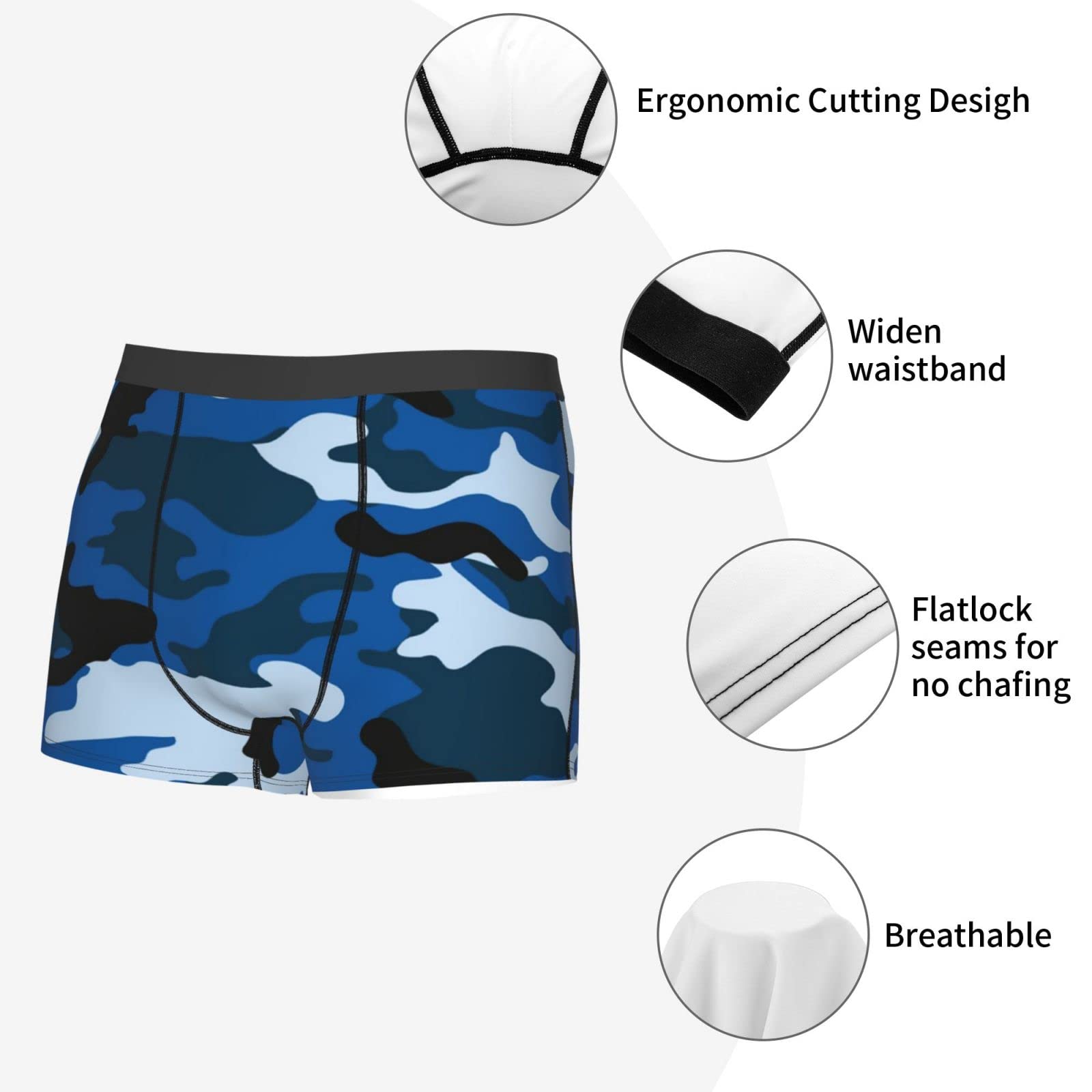 Amazon.co.jp: ボクサーパンツ 迷彩柄 ブルーカモフラージュ