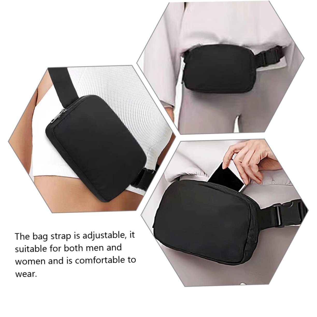 INOOMP Paquete De 3 Uds Riñonera Riñonera Para Hombre Bandolera Riñonera Cruzada Riñonera Para Cámara Riñonera Para Mujer Riñonera De Moda Para Cámara Para Niños Riñonera
