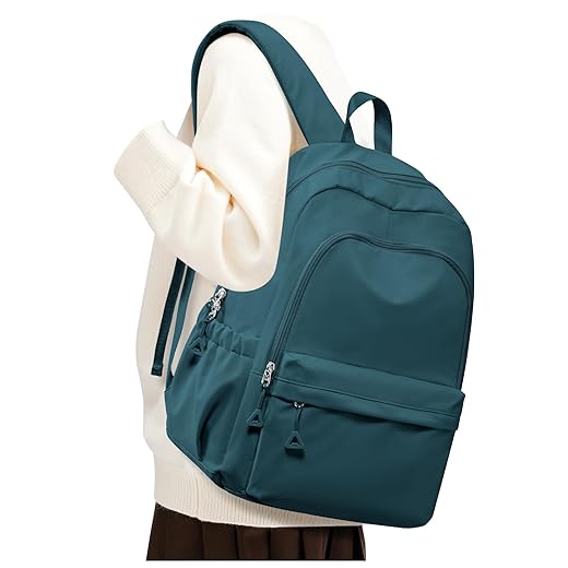 BJLFS Blue Backpack for School Women Girls, Waterproof Bookbag Cute High School Backpack for Men Teen Boys, Lightweight Travel College Backpacks Mochilas Escolares para Casual Daypack Rucksack