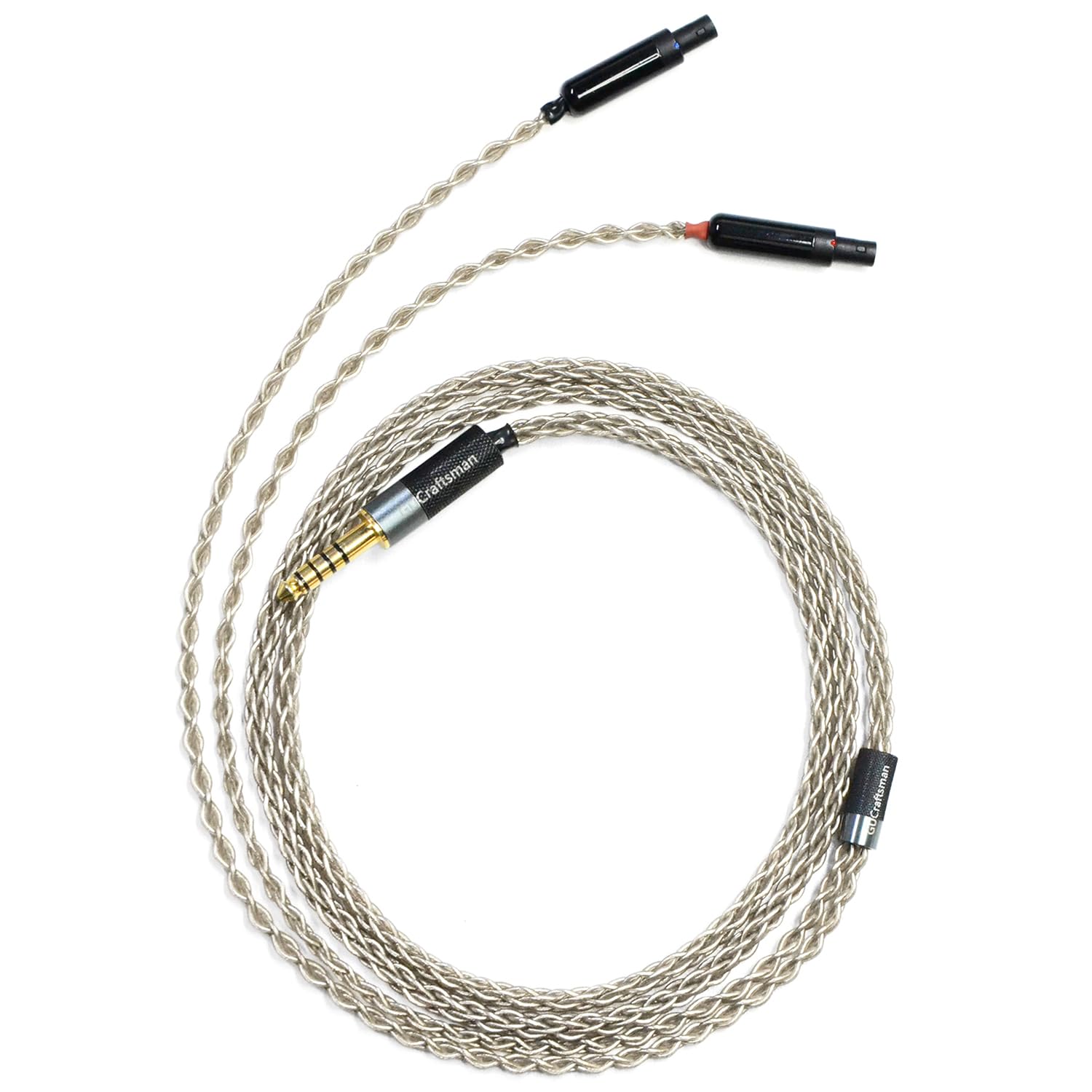 GUCraftsman Upgrade-Kabel aus 6N Einkristall-Silber für SENNHEISER HD 800, HD 800 S, HD 820 Kopfhörer (3,5 mm Stecker)